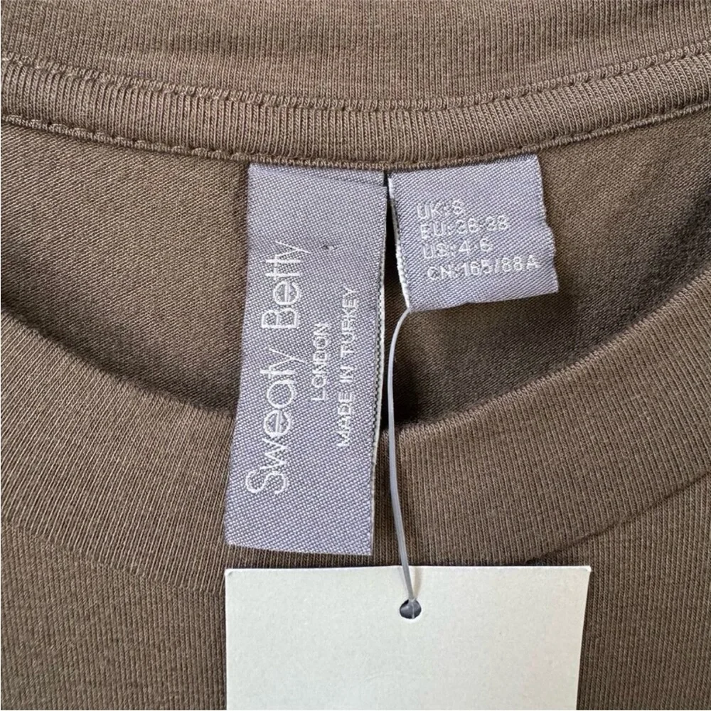 Sweaty Betty Layered Jersey Stretch Midi Olive Green Dress | Size Small - Picture 9 of 11